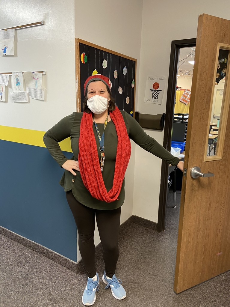 Teacher with hat and scarf