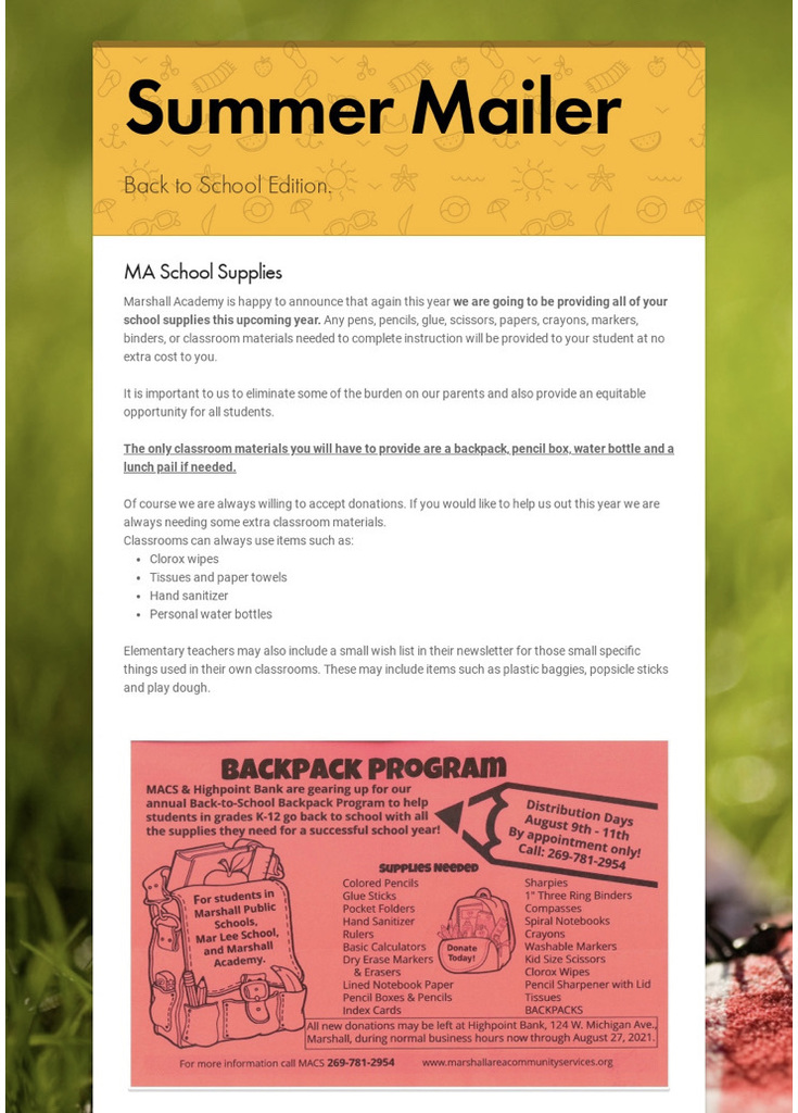 summer mailer